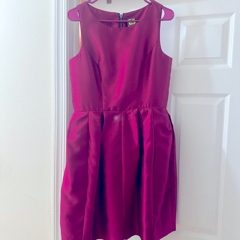 Fuchsia tea length dress